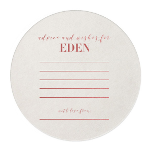 This personalized coaster is great for a graduation party, bachelorette party, baby shower, or bridal shower. Have your guests fill in advice for the honoree, and they can use these personalized coasters a momento of the day.