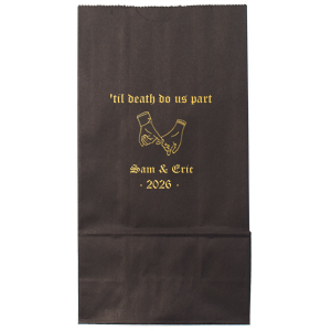 Where life begins and love never ends, Till Death Do Us Part. These high-quality bags will be a perfect decoration on your special day.