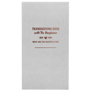 Give thanks with a grateful heart. For this Thanksgiving you can have the best Napkin branded with your names. Best decoration for the best event, isn't it?