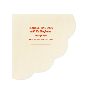 Give thanks with a grateful heart. For this Thanksgiving you can have the best Napkin branded with your names. Best decoration for the best event, isn't it?