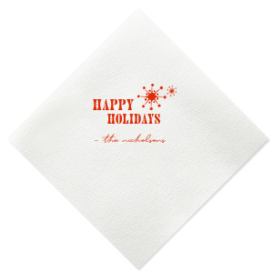 Decorate your home with the most-wanted season napkin this year. This Retro Snowflakes Napkin will bring the Christmas vibe for sure, your guests will agree! 