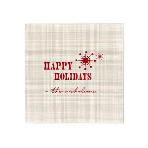 Decorate your home with the most-wanted season napkin this year. This Retro Snowflakes Napkin will bring the Christmas vibe for sure, your guests will agree! 