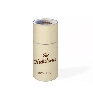 Strike a playful chord with the Retro Family Name & Year Established Match, where the new family name and wedding year shine in a fun, retro-style font. These kitschy matchbooks are the perfect spark for your modern love with a throwback twist.