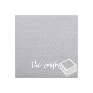 Are you searching for a good quality surprise for your loved ones? This is personalized napkin branded with the last name on it, coming with a minimalistic script design on it.