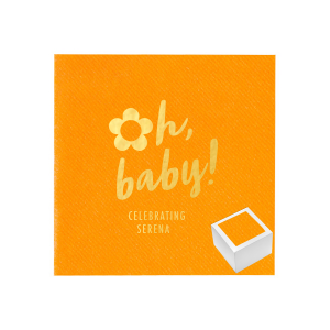 The new Hinterland Honeymoon Oh Baby! Napkin Reception Set has a Flower Emoticon graphic and it will be a nice cute gift for for your next party! Most important is that it can be customized to complement every last detail of your party.