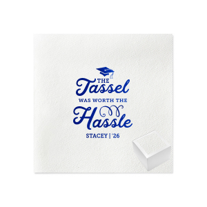 A high quality Gift set for someones graduation? Seems like the perfect Gift. The Tassel Grad Napkin Reception Set with a beautiful graphics will definitely make you unique guest!