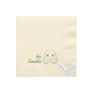 Surprise your close friends with this cute Napkin Reception Set. This beautiful Cocker Spaniel graphic will bring joy like never before! 