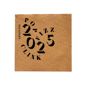 It's that time of the year where you can decorate your home with this beautiful Pop Fizz & Clink Napkin branded with your own name on it! Bring a that vibe into your home! 