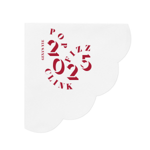 It's that time of the year where you can decorate your home with this beautiful Pop Fizz & Clink Napkin branded with your own name on it! Bring a that vibe into your home! 