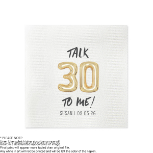 ForYourParty's elegant White Borderless Full Color Cocktail Napkin with Matte Black Ink Digital Print Colors can be customized to complement every last detail of your party.