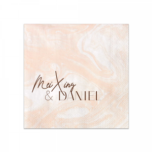 Decorate your special Wedding event with your own names branded on this beautiful napkin. It has really beautiful White Lotus graphics on it which will definitely match your style. Leave them speechless!