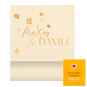 Celebrate in style. This cute tea favor will be the cherry-on-top on your wedding day. Why don't you surprise your loved ones, they will love it! 