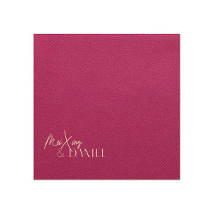 Meet our new dinner napkin in Magenta color. It is breathtaking and will definitely match your wedding day making it more elegant and warm. It will fit perfectly with this beautiful White Lotus graphics, your guests will agree.