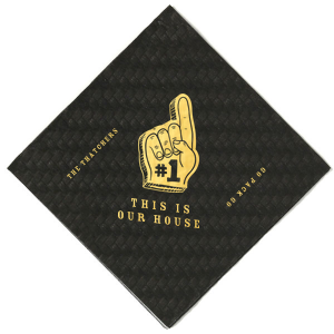 The ever-popular Big Game Napkin will be a great start on your party now. Crate a perfect vibe and surprise your loved ones. Be unique! 