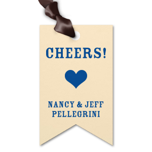 Our custom Natural Kraft/Latte Wine Gift Tag with Matte White Foil has a Heart Solid graphic and is good for use in Love, Wedding themed parties and will impress guests like no other. Make this party unforgettable.