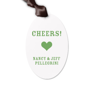 Our custom Natural Kraft/Latte Wine Gift Tag with Matte White Foil has a Heart Solid graphic and is good for use in Love, Wedding themed parties and will impress guests like no other. Make this party unforgettable.
