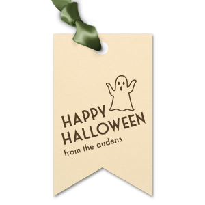 ForYourParty's personalized Poptone Dark Turquoise Diamond Gift Tag with Matte Black Foil has a Ghost graphic and is good for use in Halloween themed parties and couldn't be more perfect. It's time to show off your impeccable taste.