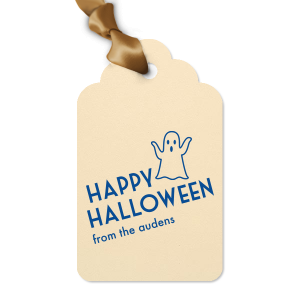 ForYourParty's personalized Poptone Dark Turquoise Diamond Gift Tag with Matte Black Foil has a Ghost graphic and is good for use in Halloween themed parties and couldn't be more perfect. It's time to show off your impeccable taste.