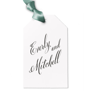 Personalize your event with the Fancy Names Letterpress Luggage Gift Tags. These elegant letterpress tags exude high quality and sophistication.