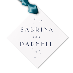 Our custom Stardream Crystal White Diamond Gift Tag with Shiny Rose Gold Foil are a must-have for your next event—whatever the celebration!