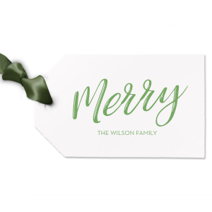 This letterpress gift tag is perfect for celebrating the holidays. Wrap your Christmas gifts with this custom gift tag. 