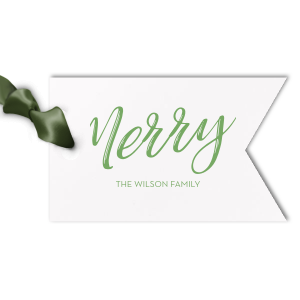 This letterpress gift tag is perfect for celebrating the holidays. Wrap your Christmas gifts with this custom gift tag. 