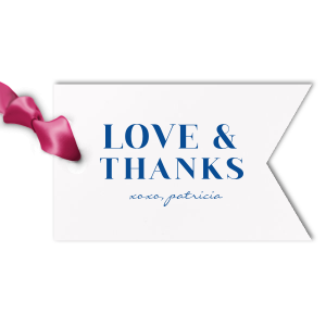 Meet our famous Love & Thanks Gift Tag. It looks especially good together with your gift made for your loved ones. 