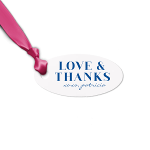 Meet our famous Love & Thanks Gift Tag. It looks especially good together with your gift made for your loved ones. 