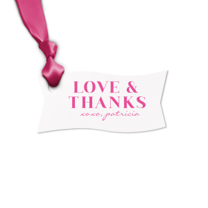 Meet our famous Love & Thanks Gift Tag. It looks especially good together with your gift made for your loved ones. 