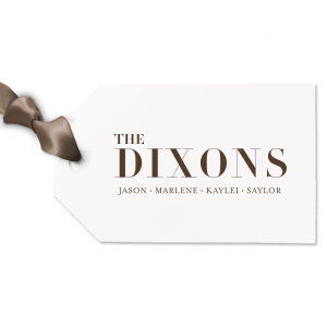 This Bold Name Letterpress Gift Tag would look amazing together with your gift made for your loved ones. It has unique graphics and your name branded on it too! Leave them speechless!