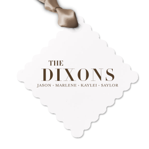 This Bold Name Letterpress Gift Tag would look amazing together with your gift made for your loved ones. It has unique graphics and your name branded on it too! Leave them speechless!