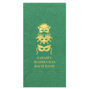 Personalized napkins take your Mardi Gras celebration to the next level! Celebrate this year in style with custom Mardi Gras napkins.