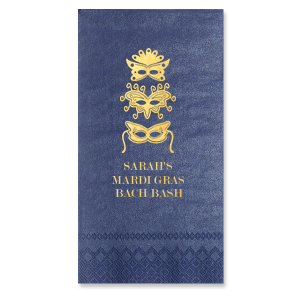 Personalized napkins take your Mardi Gras celebration to the next level! Celebrate this year in style with custom Mardi Gras napkins.