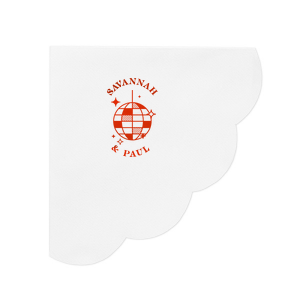 Dance under the stars with Retro Wedding Disco Ball Napkin, featuring a rainbow mirror-ball illustration with playful sparkles. Bring the dance-floor energy to your tablescape with a fun, modern detail. Great for receptions, after-parties, or late-night celebrations.