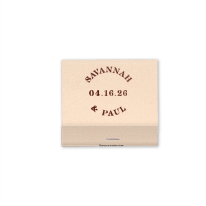 This Retro Wedding Matches showcases arched names and a bold wedding date. Capture your celebration with a charming favor guests will actually take home. Perfect for weddings, engagement parties, or vow renewals.