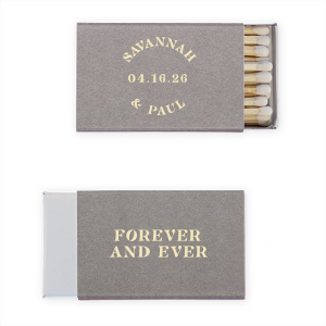 This Retro Wedding Matches showcases arched names and a bold wedding date. Capture your celebration with a charming favor guests will actually take home. Perfect for weddings, engagement parties, or vow renewals.