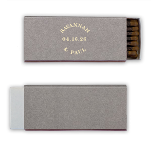 This Retro Wedding Matches showcases arched names and a bold wedding date. Capture your celebration with a charming favor guests will actually take home. Perfect for weddings, engagement parties, or vow renewals.