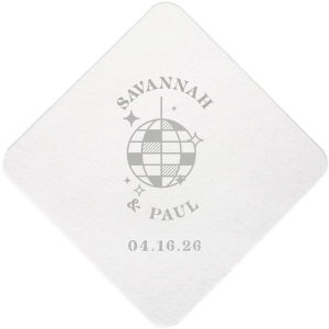 The Retro Wedding Coaster is here with an amazing graphics with a Disco Ball and your name on it! Let's celebrate in style, bring your favorite coasters and put your favorite drink on them! Everyone will love them! 
