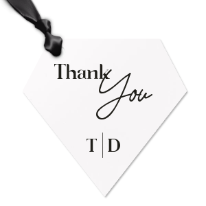 Do you want to add a unique final touch to present? We got your back! Now you have a chance to celebrate with your loved ones and give them a customized Script Wedding Thank You Letterpress Gift Tag with a wonderful graphics together with your name on it! Be different, be special! 