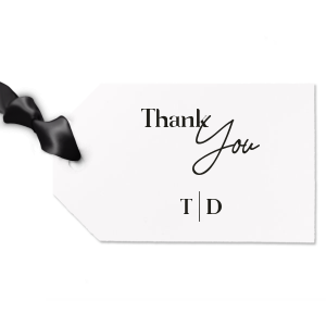 Do you want to add a unique final touch to present? We got your back! Now you have a chance to celebrate with your loved ones and give them a customized Script Wedding Thank You Letterpress Gift Tag with a wonderful graphics together with your name on it! Be different, be special! 