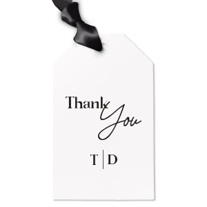 Do you want to add a unique final touch to present? We got your back! Now you have a chance to celebrate with your loved ones and give them a customized Script Wedding Thank You Letterpress Gift Tag with a wonderful graphics together with your name on it! Be different, be special! 