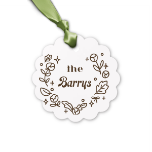 Are you looking for a Gift Tag to attach to your present made for your loved ones? This Minimal Modern Wreath graphic is good for use in all themed parties and will impress them like no other. Make these moments unforgettable.