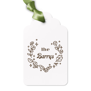 Are you looking for a Gift Tag to attach to your present made for your loved ones? This Minimal Modern Wreath graphic is good for use in all themed parties and will impress them like no other. Make these moments unforgettable.