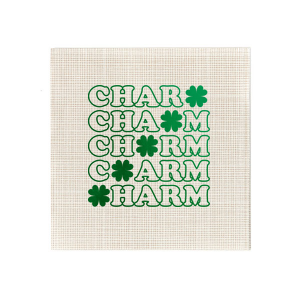 Meet our new napkin with Charm Clover graphics which will look awesome on St.Patrick's Day! Decorate in style - give your guests a nice welcoming greeting! They will love it!