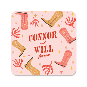 Now you have chance to add this fancy Cowgirl Bachelorette Coaster with your own name branded on it! It will come as a nice surprise for your guests, and be ready to receive hundreds of compliments