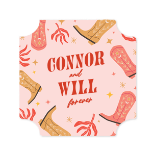 Now you have chance to add this fancy Cowgirl Bachelorette Coaster with your own name branded on it! It will come as a nice surprise for your guests, and be ready to receive hundreds of compliments