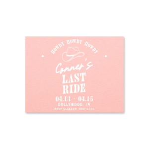 Surprise your guests with a nice Invitation with unique graphics from our Cowgirl Bachelorette collection. This Invitation will be a hit at your party. 