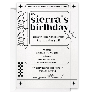 Personalized Modern Birthday Invitation will give your party the personalized touch every host desires. Invite your guests like never before! 