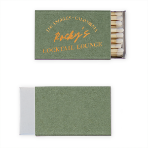 Elevate your home bar with this unique Cocktail Lounge Los Angeles matchbook, featuring a vibrant multi-color gradient script design with your name and city! This West Coast nightlife accessory is excellent for wedding favors, birthday parties, or adding a retro touch to your coffee table decor.