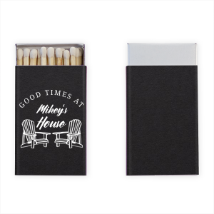 The Good Times At Home Matchbook features hand-drawn seating artwork and cheerful curved lettering for a relaxed, welcoming feel. Add it to your space to encourage laid-back gatherings and memorable moments. Ideal for backyard get-togethers or weekend hosting.
